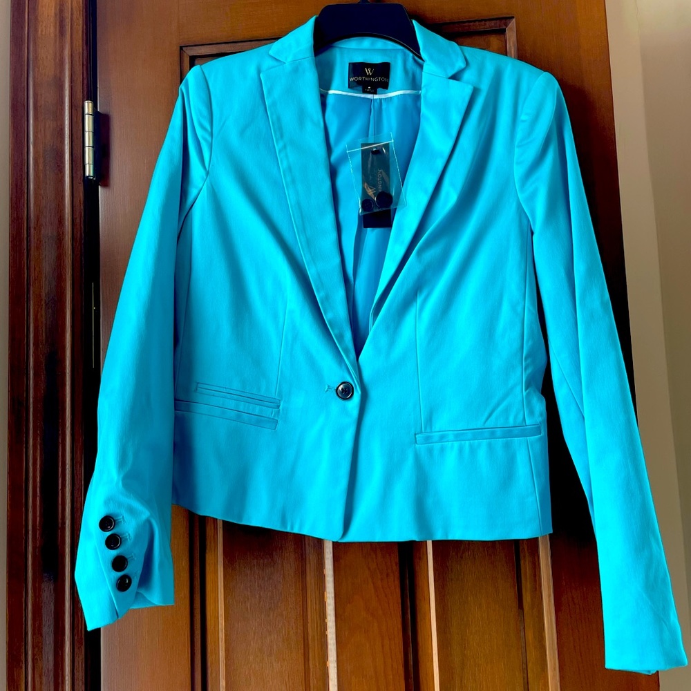 Turquoise Worthington Suit jacket, Size 8, new with tags
